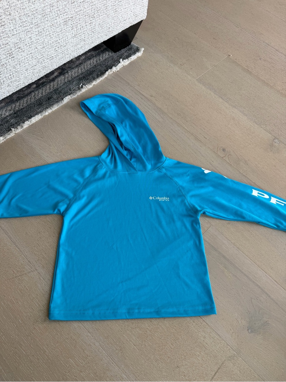Columbia Teal Hooded Sun Tee